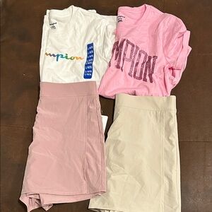 Champion Kids' Pink and White Graphic Tees